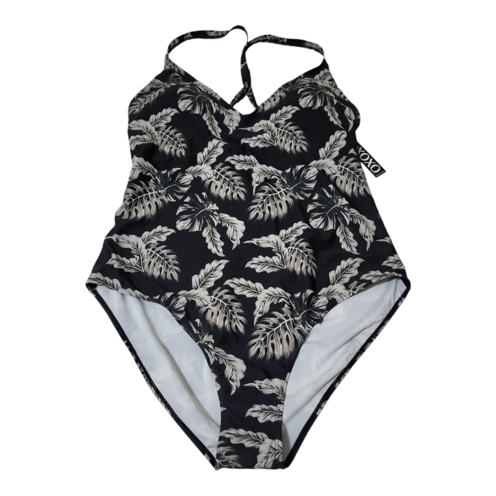 One Piece Women XOXO Bathsuit  Strappy Back Floral Print Low Back Cut